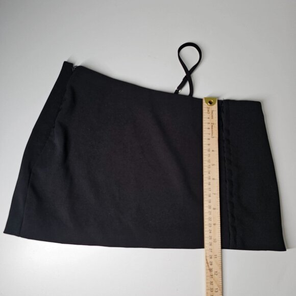 I.AM.GIA Women's Asymmetric Crop Top One Shoulder Strap Side Zip Black XS - Picture 9 of 11